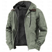 Mens Fleece-Lined Hooded Jacket