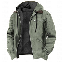 Mens Fleece-Lined Hooded Jacket