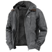 Mens Fleece-Lined Hooded Jacket