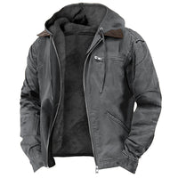 Mens Fleece-Lined Hooded Jacket
