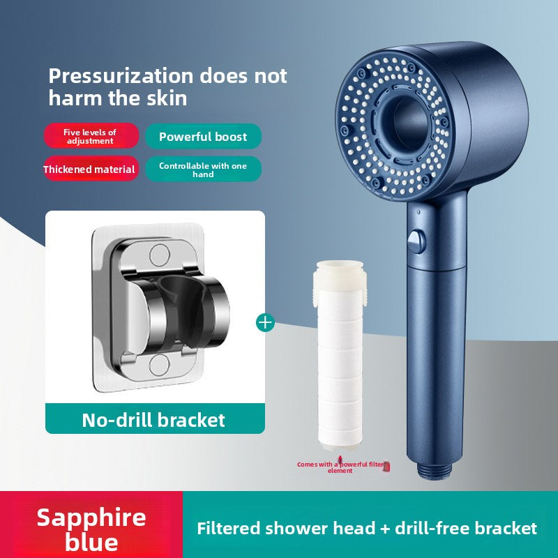 Turbo Air Booster Shower Head with Filter