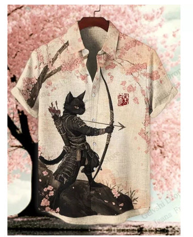 Digital Print Short-Sleeve Shirt
