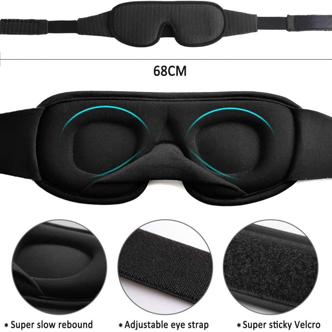 Contoured Ice Silk Sleep Mask