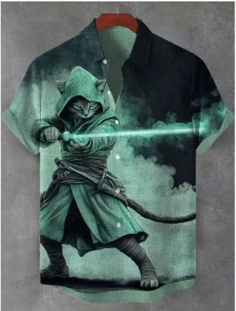 Digital Print Short-Sleeve Shirt