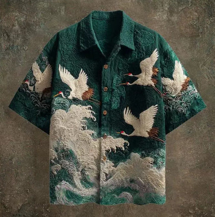 Digital Print Short-Sleeve Shirt