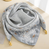 Magnetic Buckle Cotton Square Scarf
