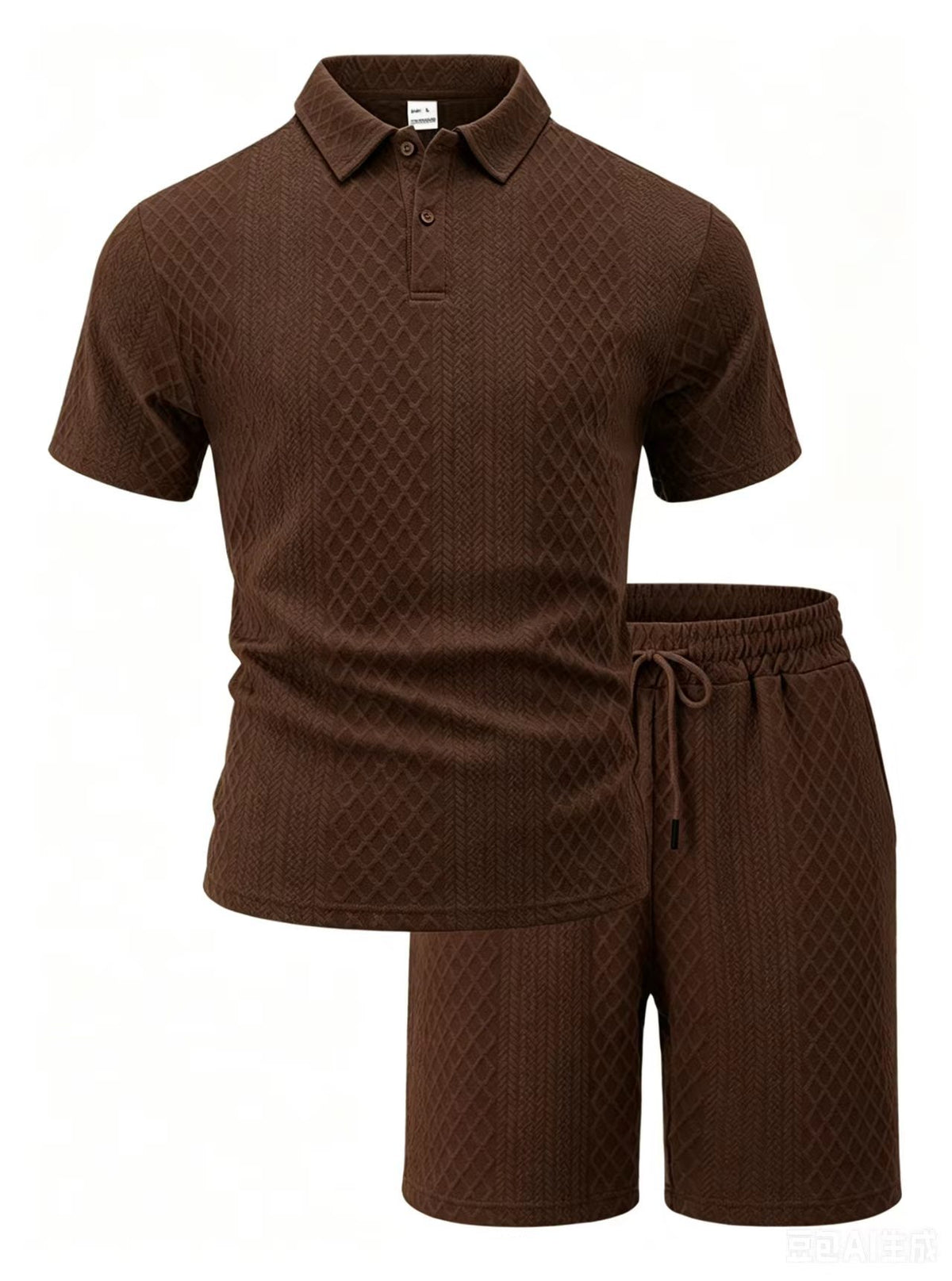 Jacquard Quick-Dry Polo & Shorts Set