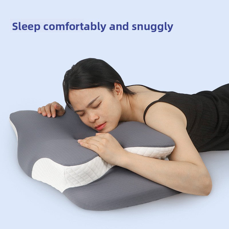 Ergonomic memory foam cervical pillow