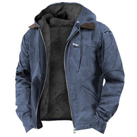 Mens Fleece-Lined Hooded Jacket