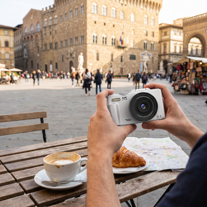 5K HD Digital Camera with Flip Screen WiFi — lifestyle